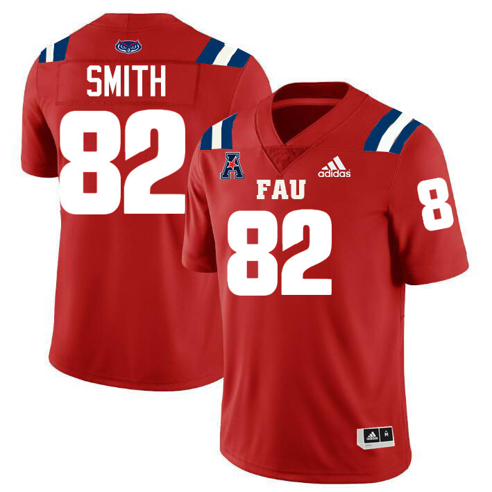 Jabari Smith FAU Jersey,Florida Atlantic Owls Football Jersey,Uniforms,Gears-Red